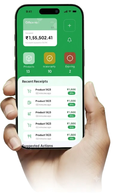 Receipt Radar App Dashboard Screen